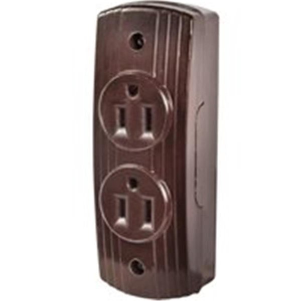 Eaton Wiring Devices Cooper Wiring 542B-BOX Surface Mount Receptacle - Brown 7346059
